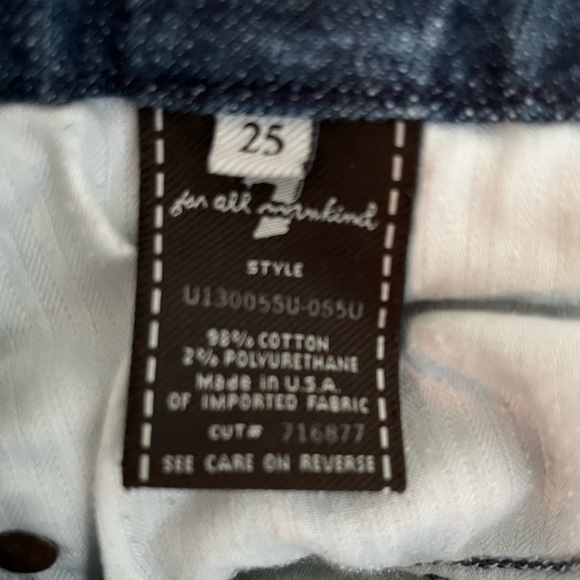 7 For All Mankind Bootcut Jeans sz 25 - Picture 4 of 5
